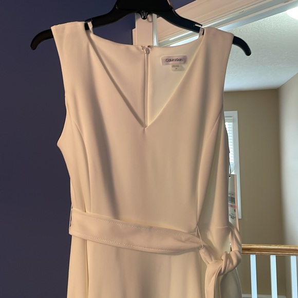 Calvin Klein Ankle Mid Dress with V Neck - Picture 5 of 5